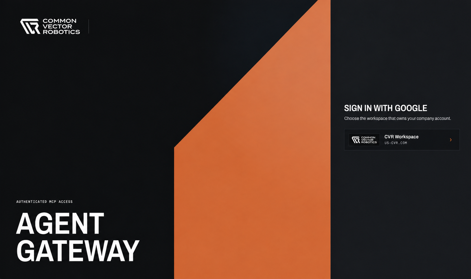CVR Agent Suite sign-in screen