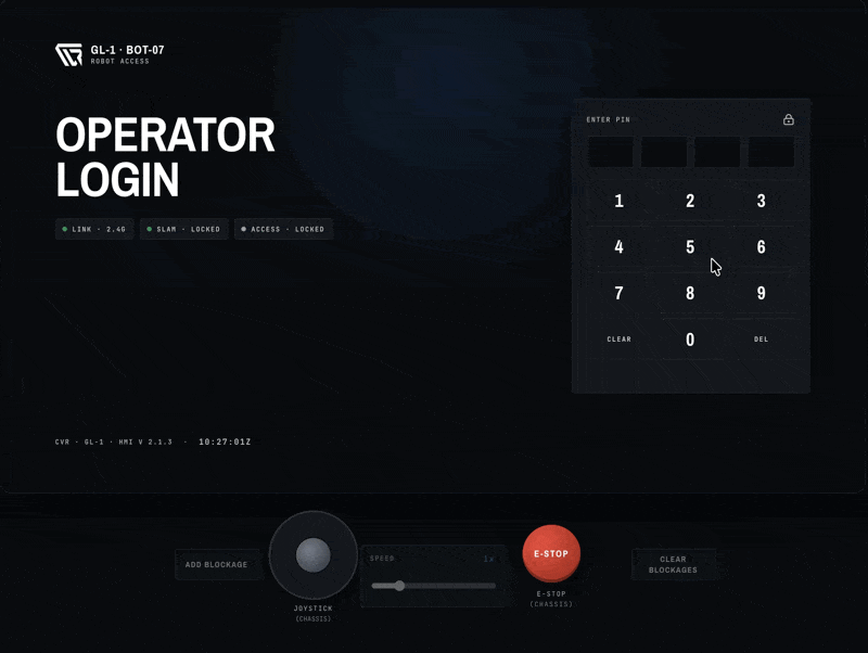 GL1-UI robot operator control system